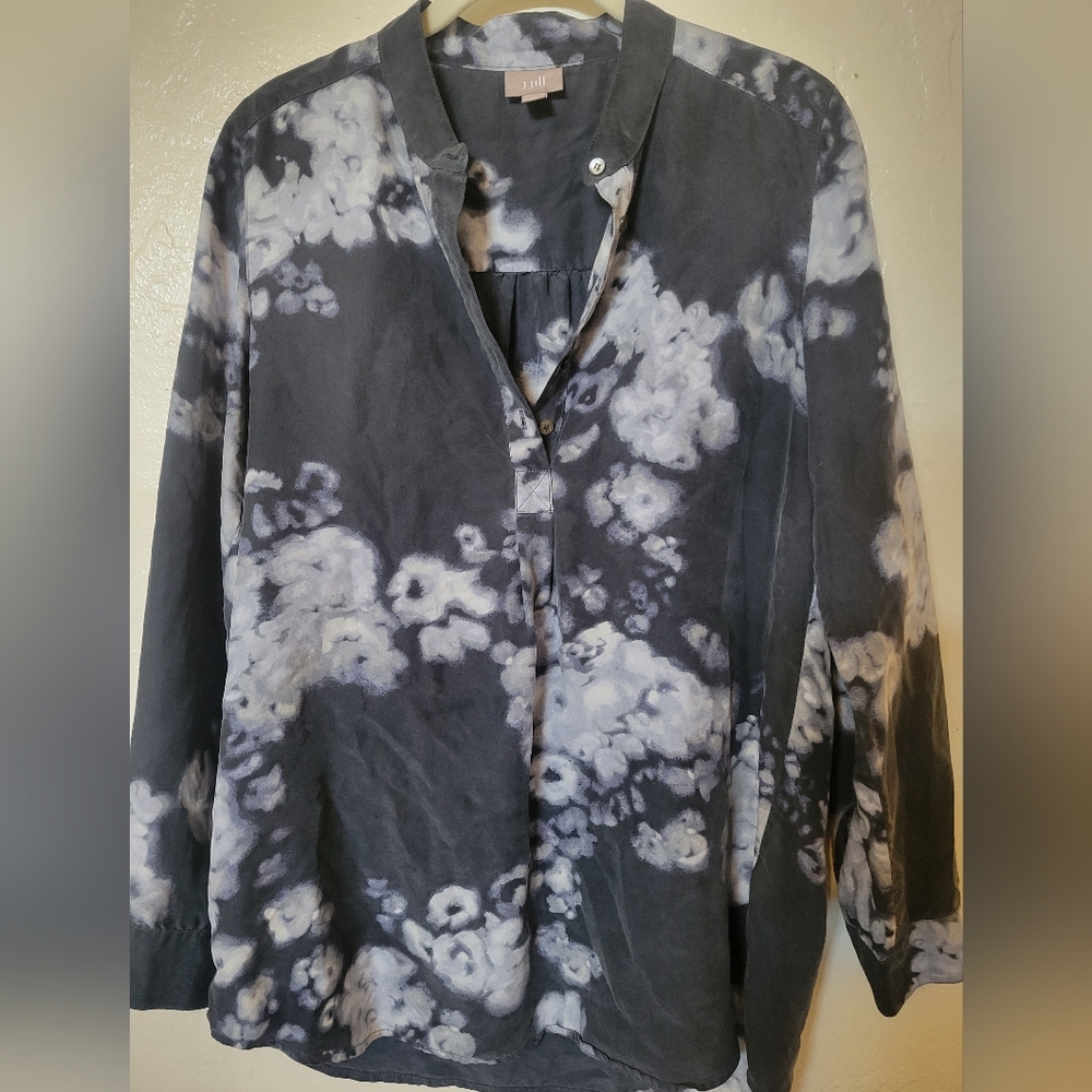 J Jill Print 3/4 Sleeve Top